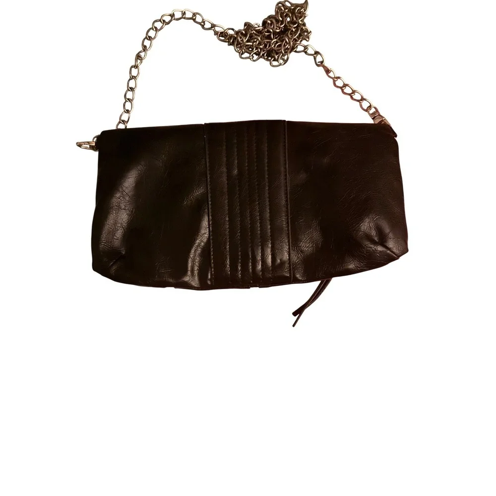 Jessica Simpson Roxanne Kiss Lock‎ Clutch Black Crossbody